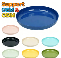 Assiettes creuses incassables en plastique PP de qualité alimentaire de 9 pouces, réutilisables pour salades et pâtes, moulées par injection, couleur et logo personnalisables