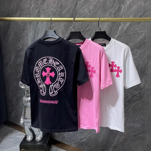Camiseta de Moda de Alta Calidad 2025 Nueva Colección <span class=keywords><strong>CH</strong></span> con Bordado de Cruz y Herradura Colorida, Transpirable, Estilo Urbano - Product Image 1