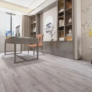 Garis premier laminasi lantai sintetis tekstur kayu laminasi kayu jati berlapis lantai kayu tahan air lantai kayu