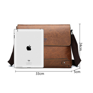 Sac messager en cuir pu pour hommes, <span class=keywords><strong>serviette</strong></span> personnalisée, mallette pour <span class=keywords><strong>ordinateur</strong></span> portable, nouvelle collection 2020 - Product Image 4