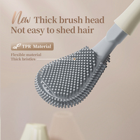 Brosse de toilette murale Brosse de nettoyage de toilette à angle non mort Brosse de nettoyage de toilette à long manche