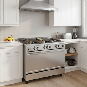 Cucina a Gas Indipendente da 30 Pollici con 5 Fornelli, <span class=keywords><strong>Forno</strong></span> Singolo <span class=keywords><strong>in</strong></span> Acciaio Inox, Doppia Porta <span class=keywords><strong>in</strong></span> Vetro, Controllo Meccanico del Timer, Capacità <span class=keywords><strong>Forno</strong></span> 60L - Product Image 5