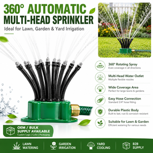 Factory Sale Hot Trend 360 Degree Automatic Multi-Head Plastic Flower Rotate Plug-in Plants - Product Image 1