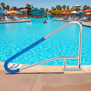 ราวสระว่ายน้ำเวนอร์ 54x36 สแตนเลส 304 กันสนิม สีฟ้า สำหรับสวนน้ำ - Product Image 2