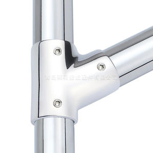 Raccord en T droit en acier inoxydable 316 poli miroir à 60 degrés, épaissi, pour applications marines, type générique - Product Image 5