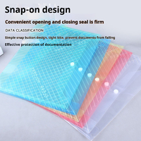 Conception d'impression à rayures transparentes colorées taille A4 portefeuille de documents dossier de documents personnalisé avec dossier d'enveloppe à bouton-pression