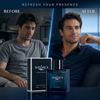 Parfum marin pour homme 1,7 fl oz 50 ml Eau de Toilette longue durée, senteur fraîche océanique aquatique, Cologne Stick pour homme moderne au quotidien et au travail