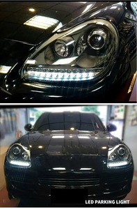 Accesorios de Estilización para <span class=keywords><strong>Porsche</strong></span> <span class=keywords><strong>Cayenne</strong></span>, 2 Faros Delanteros LED DRL con Luz Alta y Baja de Xenón, para los Modelos <span class=keywords><strong>2003</strong></span>, 2004, 2005, 2006, 2007 y 2008 - Product Image 5