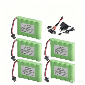 Paquete de Baterías Recargables AA Ni-Mh 6V 6800mAh para Juguetes con Cargador - Product Image 1
