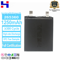Baterai Lithium Polymer 3.85V 1250mAh 265360 Sel Lipo Isi Ulang Tegangan Tinggi untuk Terminal POS Baterai Laptop Apple