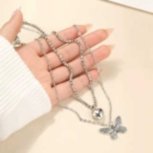 Vendita calda moda di tendenza minimalisti catena collane serratura iniziale lega di fiori in stile coreano per il regalo delle donne all'ingrosso - Product Image 1