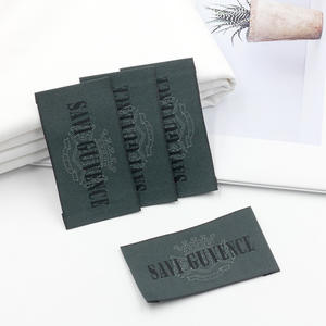 Personalizar logotipo de la marca tejida cuidado de la etiqueta principal para la ropa bolsos de cuero sombrero - Product Image 6