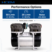 Haute qualité 150W sans huile DC12V Mini pompe à vide HC100D compresseur à piston pour l'usinage de la source d'alimentation