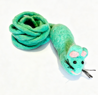 Jouet pour animaux de compagnie en laine feutrée à la main durable, 100% laine naturelle de Nouvelle-Zélande, jouet à mâcher sûr, écologique, jouet interactif pour petits animaux