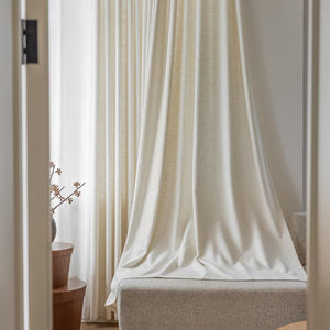 High Quality Linen Texture Heavy Blackout <b>Curtains</b> Luxury Modern Grommet Customizable for Bedroom Living Ready-Made for Home - Product Image 1