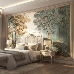 <span class=keywords><strong>Papier</strong></span> <span class=keywords><strong>peint</strong></span> mural en vinyle à coller et à décoller, motif d'arbre, salon, <span class=keywords><strong>chambre</strong></span> à coucher, décoration murale, murale vintage, forêt d'arbres - Product Image 3