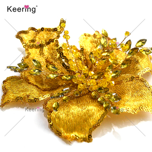 WBF-275 Sang Trọng Handmade 3D Dây Rhinestone Hoa Thêu Vá Đính Cườm <span class=keywords><strong>Sequin</strong></span> Pha Lê Đính Cho Trang Phục Chính Thức Áo Choàng - Product Image 5