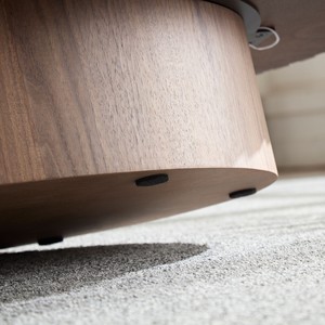 Modern Handcrafted Wooden Drum Coffee <b>Table</b> Oval <b>Small</b> with Pedestal Base Decorative for Living Room Home Furniture - Product Image 6