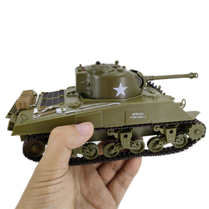 Henglong 1/30 Sherman Rc Tanks Chars de combat infrarouges 2.4ghz Rc Battling <span class=keywords><strong>Panzer</strong></span> Télécommande Us Modèle Tank M4A3 pour enfants - Product Image 2