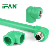 Matériaux de plomberie non toxiques IFAN, connecteurs de tuyaux d'eau PPR à injection, vanne, raccords en plastique PPR