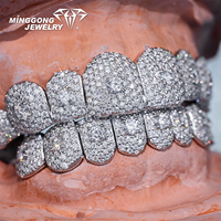 Moissanite ronde diamant Grillz dents VVS S925 14K 18K Hip-Hop bijoux fins pour hommes et femmes centre de pierre