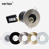 Plafonnier encastré résidentiel 220V, en fer ignifuge, LED, lumière du jour, dimmable, E27 GU10, boîtier IP65, garantie 5 ans