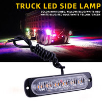 Accesorios para Automóviles, Luces Estroboscópicas de Advertencia LED de 6smd para Camiones, Luces Intermitentes Laterales para Camiones, SUV, Camionetas, Súper Brillantes