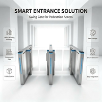 Portique de contrôle d'accès automatique à vitesse variable avec lecteur RFID, NFC, code QR et reconnaissance faciale pour gymnases, stades, bureaux (OEM, ODM)