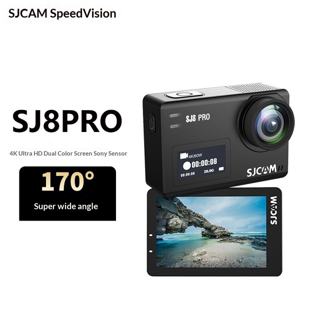 Hot Sale SJ8PRO Waterproof Action Camera 4K 6-axis Stabilization Night Vision Face Tracking 170 Wide Angle 8x Zoom Extreme