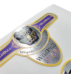 Company Custom Printing Personalized Self Adhesive Waterproof Vinyl Gold <b>Wrap</b> Around Cigar Band Label Sticker for Seal - Product Image 5