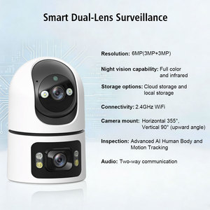 Cámara de Seguridad Inalámbrica 2K para Exteriores, 3MP HD con Giro e Inclinación de 360° °   Cámara de seguridad para el hogar con ángulo de visión amplio, resistente a la intemperie - Product Image 2