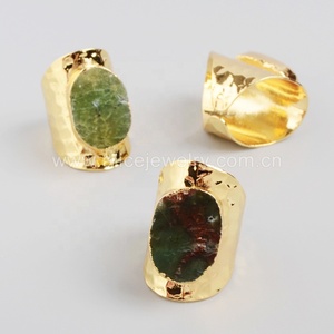 G1035 Natural Chrysoprase Gemstone <strong>Rings</strong> Chakra Jewelry Natural <strong>Jade</strong> <strong>Ring</strong> Band <strong>Ring</strong> - Product Image 4
