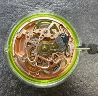 Montre domestique Tianjin Seagull à mouvement squelette entièrement automatique 2824, trois aiguilles, cadran or rose, boîtier métallique, bracelet acrylique, dissimulée