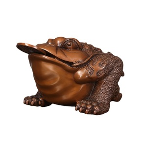 Figurine de crapaud en cuivre violet Copper World, faite à la main, 10 cm, décoration pour la maison ou le bureau, cadeau d'ouverture - Product Image 4