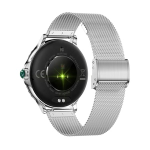 Nx19 phụ nữ thời trang kim cương-studded Đồng hồ thông minh 1.3 "IPS màn hình BT cuộc gọi thông minh đồng hồ với Silicone + Milanese thép Dây đeo đôi - Product Image 4