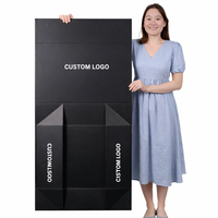 Boîte cadeau en papier rigide magnétique pliable de grande taille, personnalisée, de luxe, imprimée, pour vêtements de luxe et robes de mariée