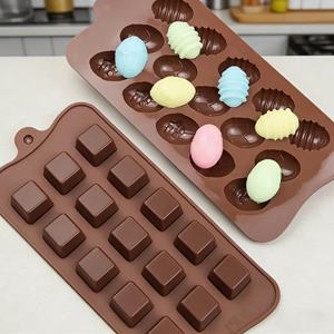 แม่พิมพ์ซิลิโคนทำช็อกโกแลต 15 หลุม ลดราคาพิเศษ อุปกรณ์ทำขนม DIY เหมาะสำหรับใช้ในบ้านและร้านอาหาร - Product Image 2