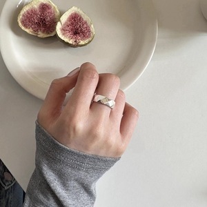 S925 Sterling Silver Geometric <b>Ring</b> For Women 7.5Mm Wide Minimalist <b>Open</b> Design Fashion Jewelry Gift - Product Image 2