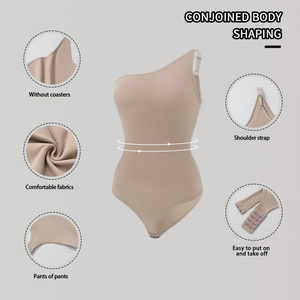 <span class=keywords><strong>Body</strong></span> sin costuras de un hombro para mujer, ropa moldeadora adelgazante, ropa interior moldeadora de cuerpo con control de barriga y <span class=keywords><strong>escote</strong></span> asimétrico - Product Image 2