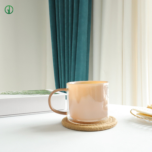 Taza de <span class=keywords><strong>doble</strong></span> pared de vidrio de borosilicato alto, cerámica moderna resistente al calor para té de capuchino, Latte Té Espresso, bebidas calientes - Product Image 2