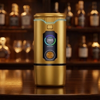 Chicha miniature de luxe en aluminium avec éclairage LED, design écologique, alimentation par batterie, gestion de la chaleur – Accessoire de fumage Chicha, coffret cadeau