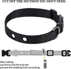 Correa de repuesto para collar de choque de 1 pulgada, 2 agujeros, compatible con la mayoría de las marcas de vallas para perros Ecollar y collares de entrenamiento, negro - Product Image 5