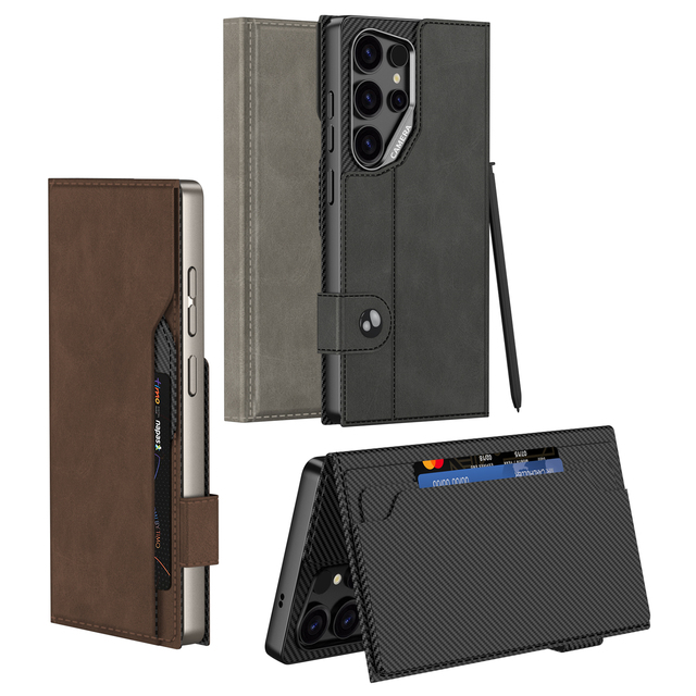 GKK Flip PU Leather Case for Samsung Galaxy S26 S25 Ultra Kickstand Wallet Case for Samsung S24 S25 S26 Ultra