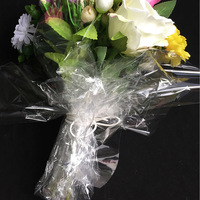 Film plastique transparent en verre pour emballage floral, matériau de base imperméable pour bouquet de fleurs