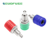 Connecteur de prise banane femelle 4mm borne d'amplificateur de poste de liaison rouge vert jaune noir bleu ouverture de panneau 6mm
