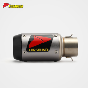 Tubo de escape de acero inoxidable de fibra de carbono de 51mm para motocicleta - Product Image 3