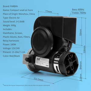 Mini bocina de aire con compresor y arnés de cableado para cualquier vehículo de 12V, superruidosa y compacta, 12V, 150dB, para coche, con compresor y arnés de cableado - Product Image 3