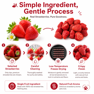 Collations lyophilisées pour animaux de compagnie Fraises lyophilisées Vente en gros de marchandises en vrac Fruits et légumes lyophilisés Collations pour chiens - Product Image 3