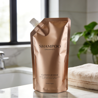 Pochette à bec verseur personnalisée imprimée, haute barrière, rechargeable, pour emballage de liquides (shampoing, gel douche, lotion, détergent, savon liquide)