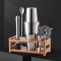 Ensemble de shaker à cocktails Boston de luxe et durable en acier inoxydable brillant de 6 pièces, capacité de 600/800 ml, vente en gros par Creation Factory